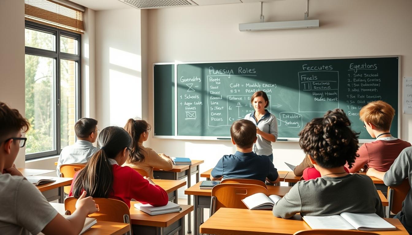 Structured study materials and learning resources on a desk