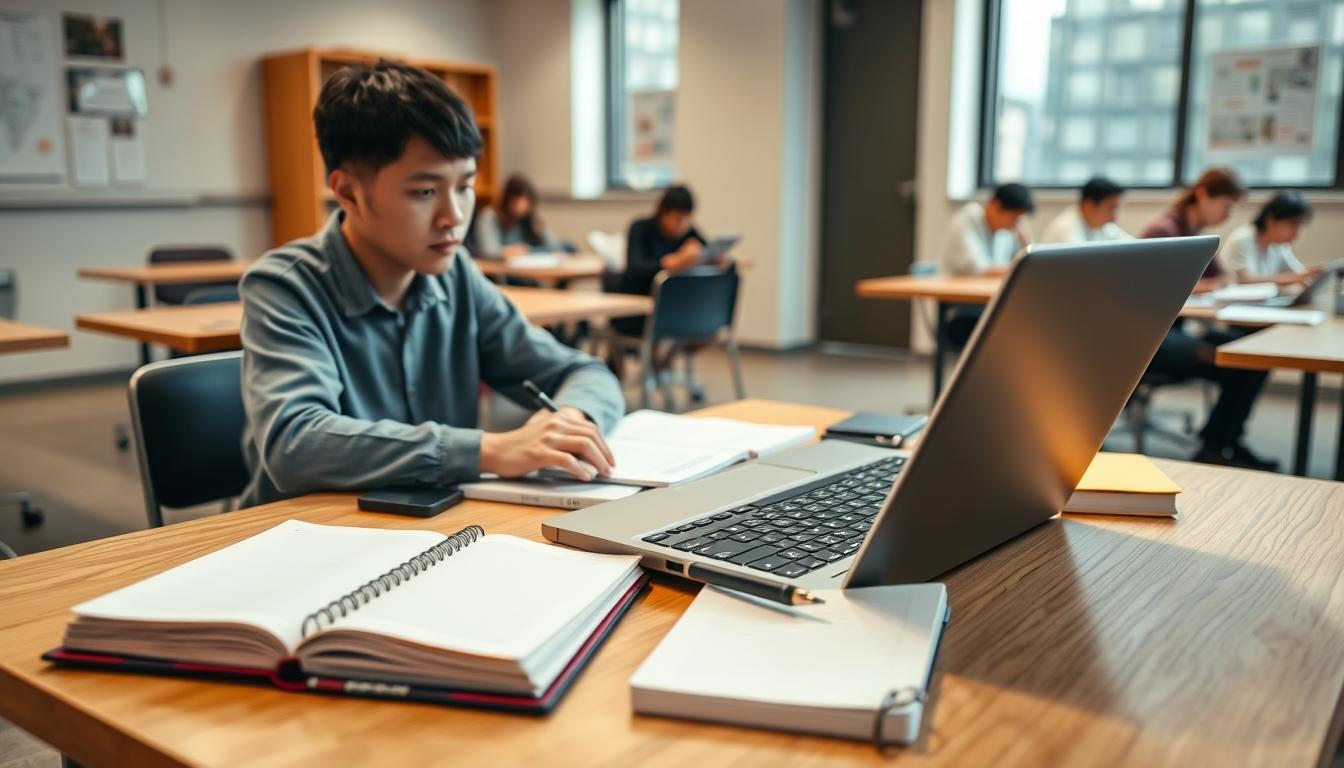 Modern university campus for students